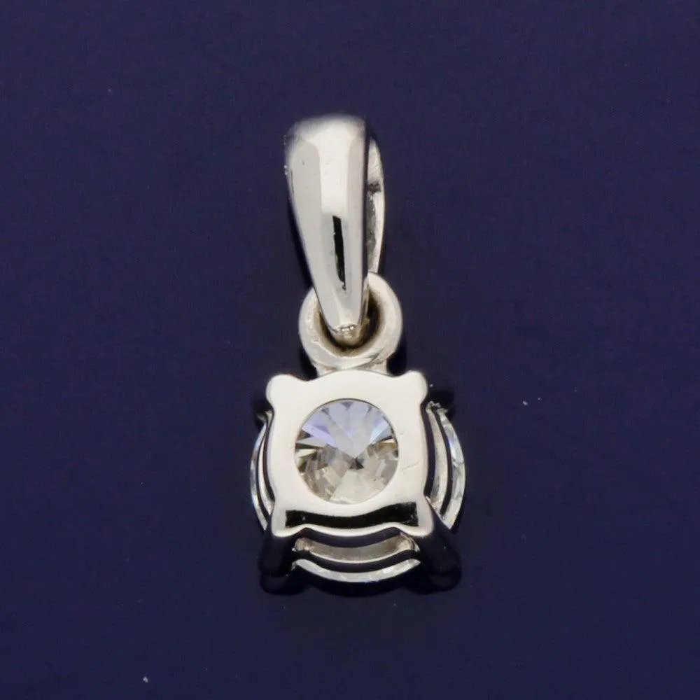 18ct White Gold Certificated 0.50ct Diamond Pendant