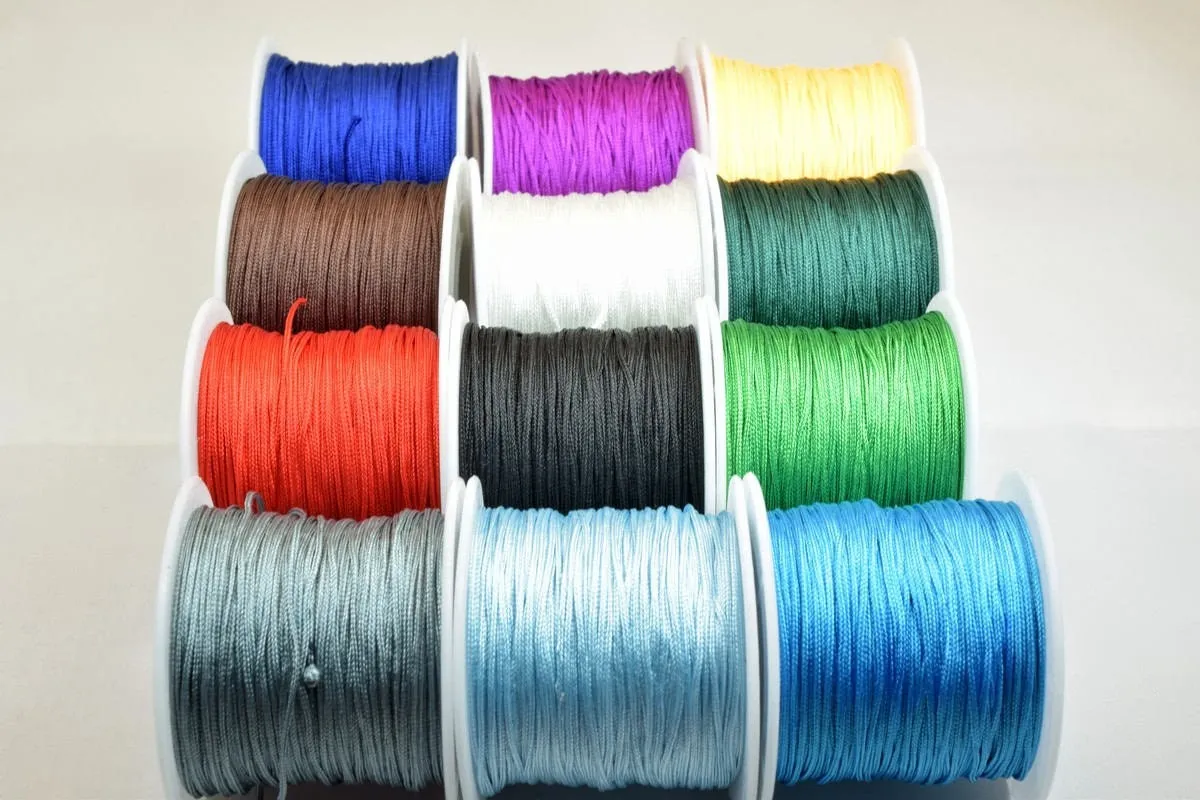 1mm knot nylon cord shamballa macrame beading kumihimo string 60 meters cord knot shamballa macrame bead beading size 1mm thread cord