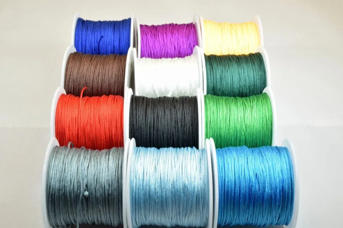 1mm knot nylon cord shamballa macrame beading kumihimo string 60 meters cord knot shamballa macrame bead beading size 1mm thread cord
