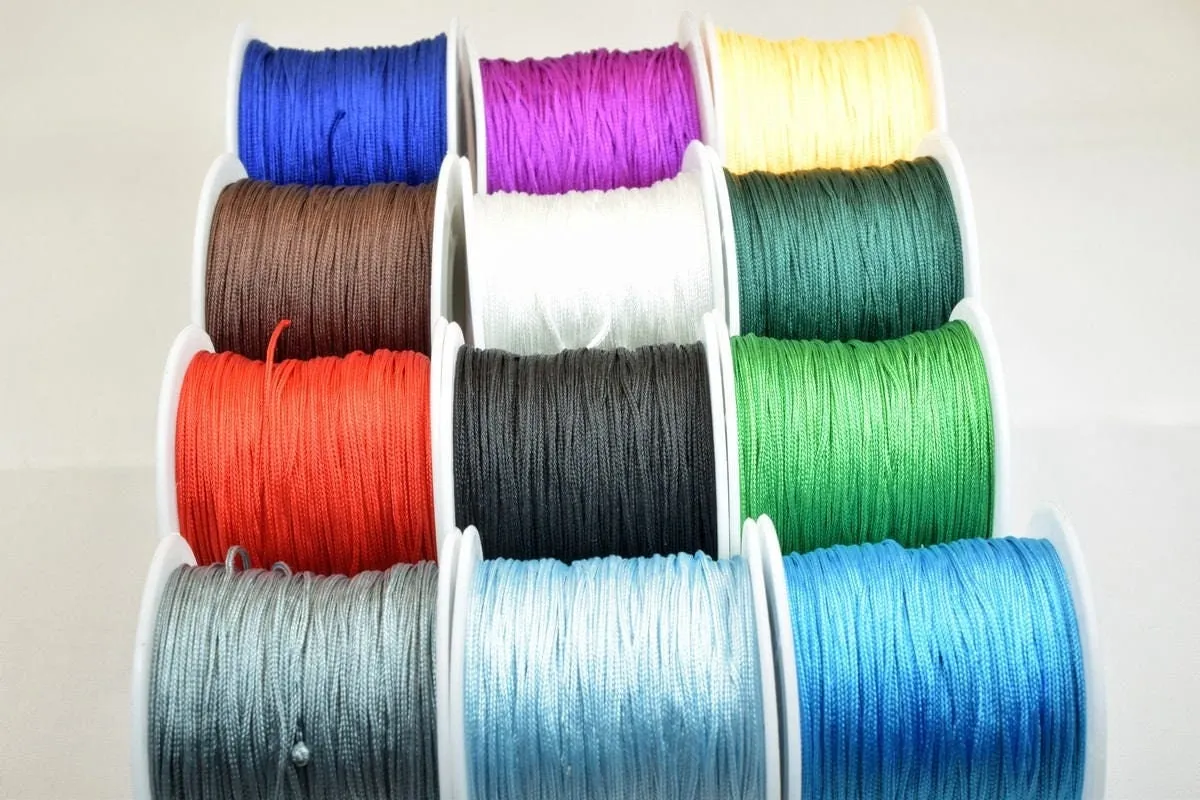 1mm knot nylon cord shamballa macrame beading kumihimo string 60 meters cord knot shamballa macrame bead beading size 1mm thread cord