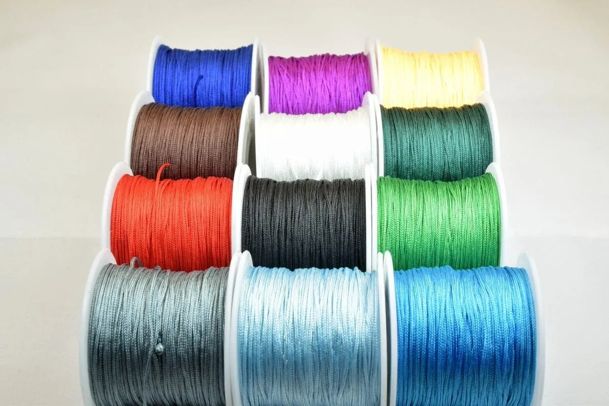 1mm knot nylon cord shamballa macrame beading kumihimo string 60 meters cord knot shamballa macrame bead beading size 1mm thread cord
