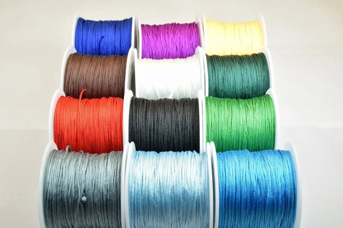 1mm knot nylon cord shamballa macrame beading kumihimo string 60 meters cord knot shamballa macrame bead beading size 1mm thread cord