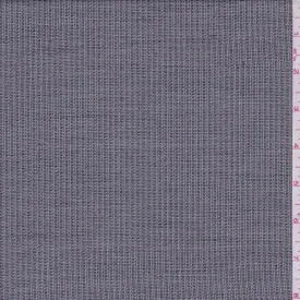 2 3/4 YD PC-Black/Pale Grey Wool Blend Suiting Fabric