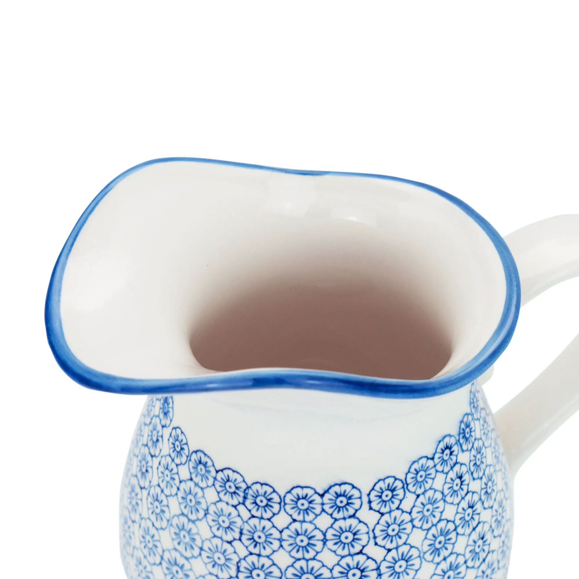 2.2L Navy Hand Printed Stoneware Jug - By Nicola Spring