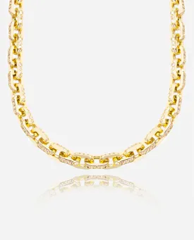 5mm Iced Box Chain - Gold