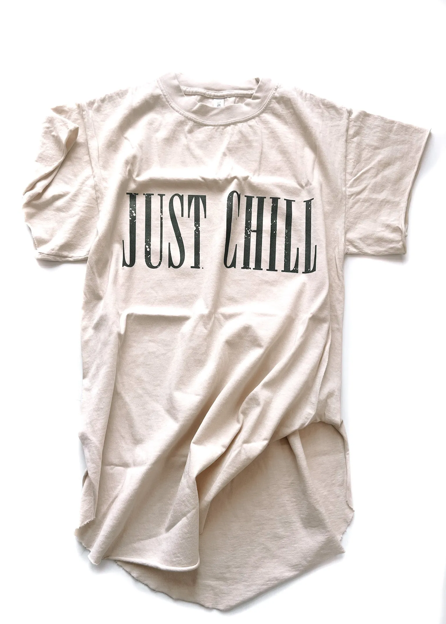 90's JUST CHILL SIDE SLIT TEE