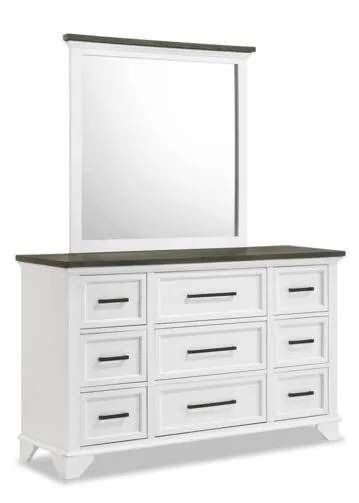 Abigail 6-Piece Twin Bedroom Package - White and Grey