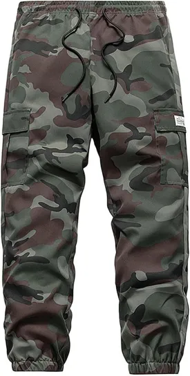 ADHOWBEW Mens Tactical Pants Stretch Construction Work Big and Tall Waterproof Pockets Joggers