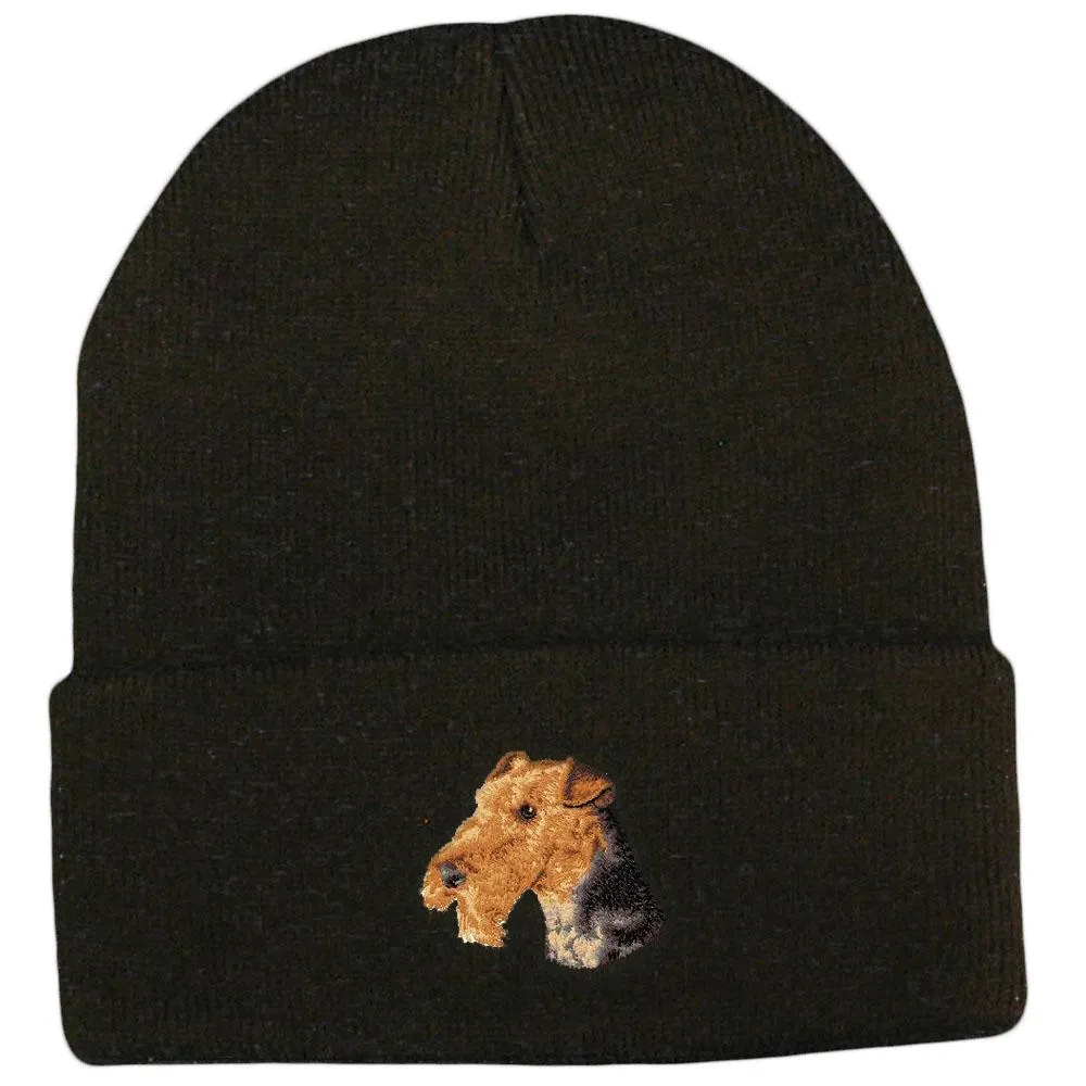 Airedale Terrier Embroidered Beanies