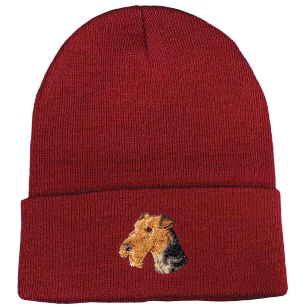Airedale Terrier Embroidered Beanies
