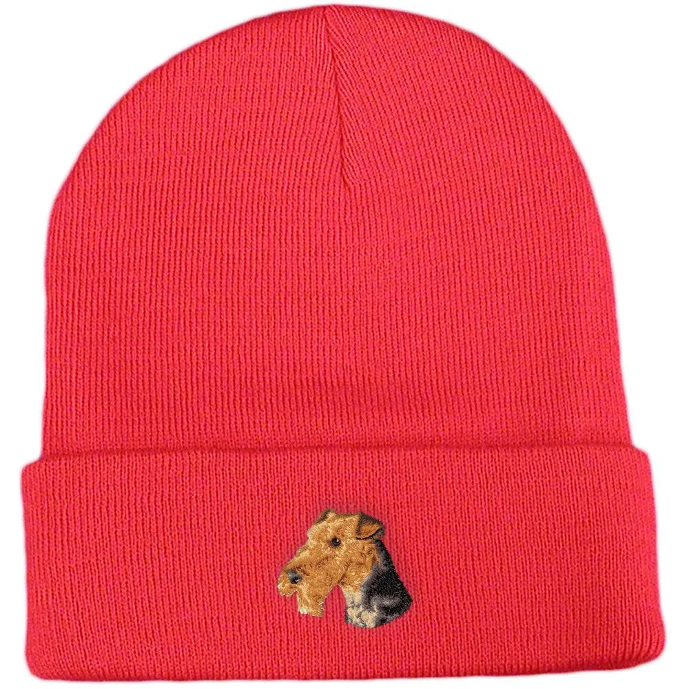 Airedale Terrier Embroidered Beanies