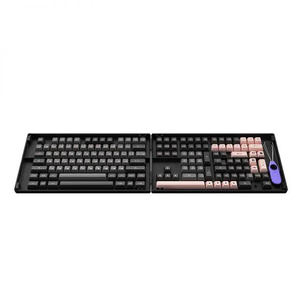 AKKO Black & Pink Hiragana Version PBT Keycaps Set ASA 158 Keys