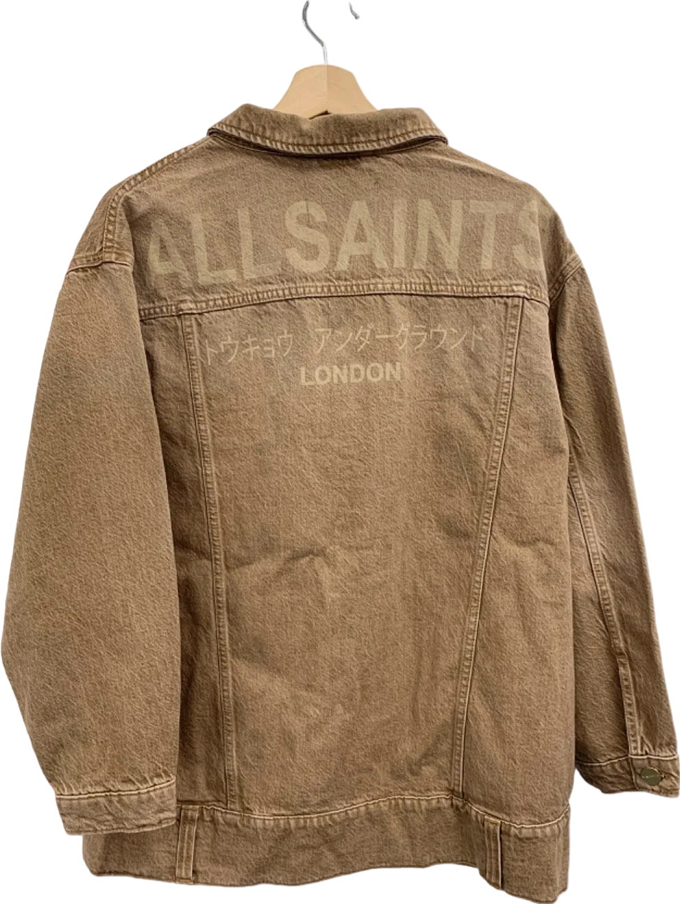 AllSaints Light Brown Willow Denim Jacket UK XS