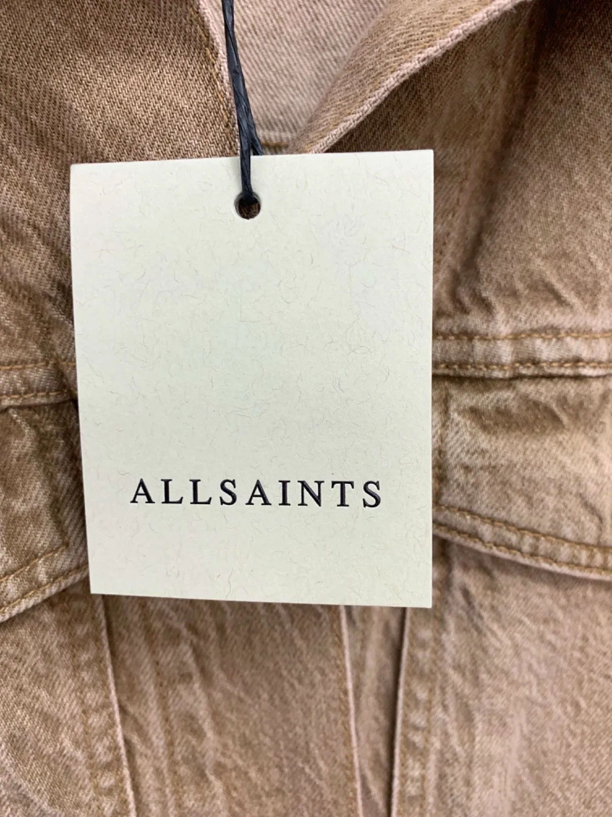 AllSaints Light Brown Willow Denim Jacket UK XS