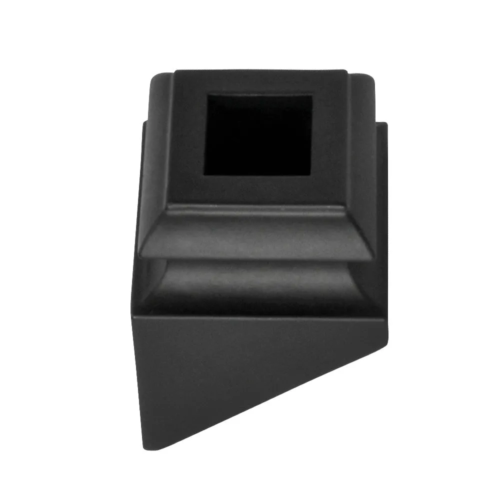 Aluminium Baluster Collar On Rake 48 x 34mm For 12.5mm Square Black