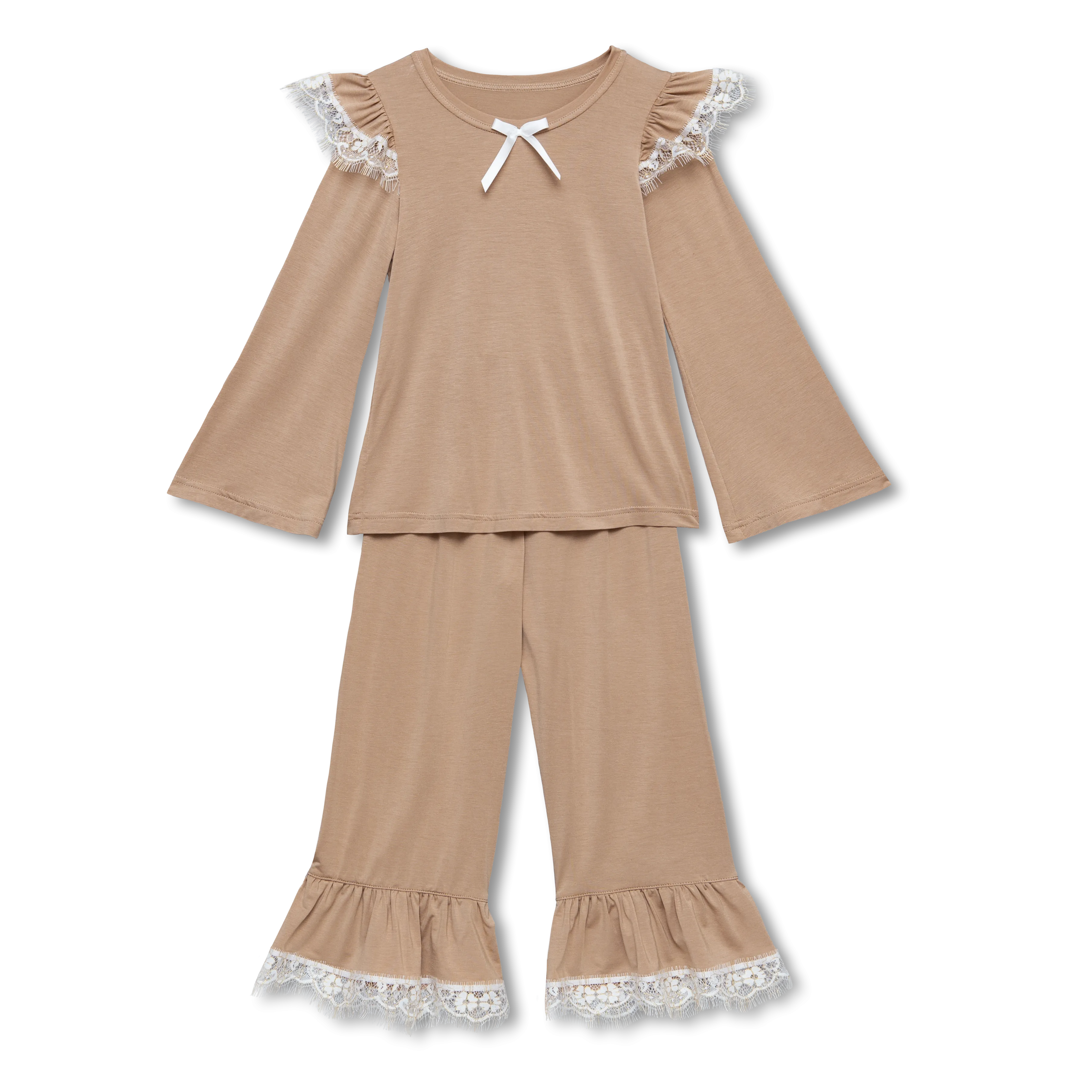 ALYA - GIRLS PYJAMA SET IN CAPPUCCINO