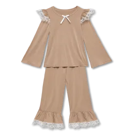 ALYA - GIRLS PYJAMA SET IN CAPPUCCINO
