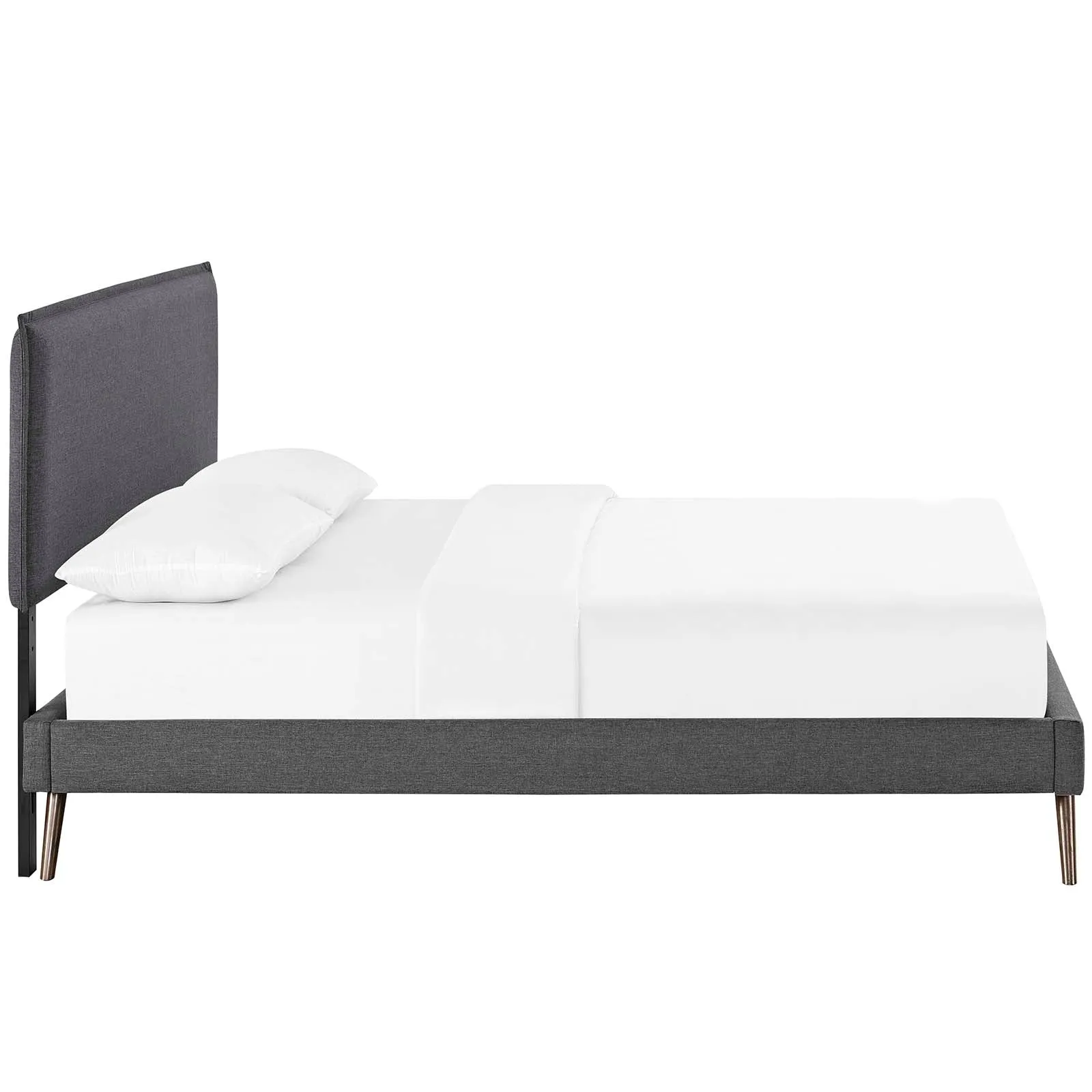 Amaris Fabric Platform Bed with Round Splayed Legs by Modway