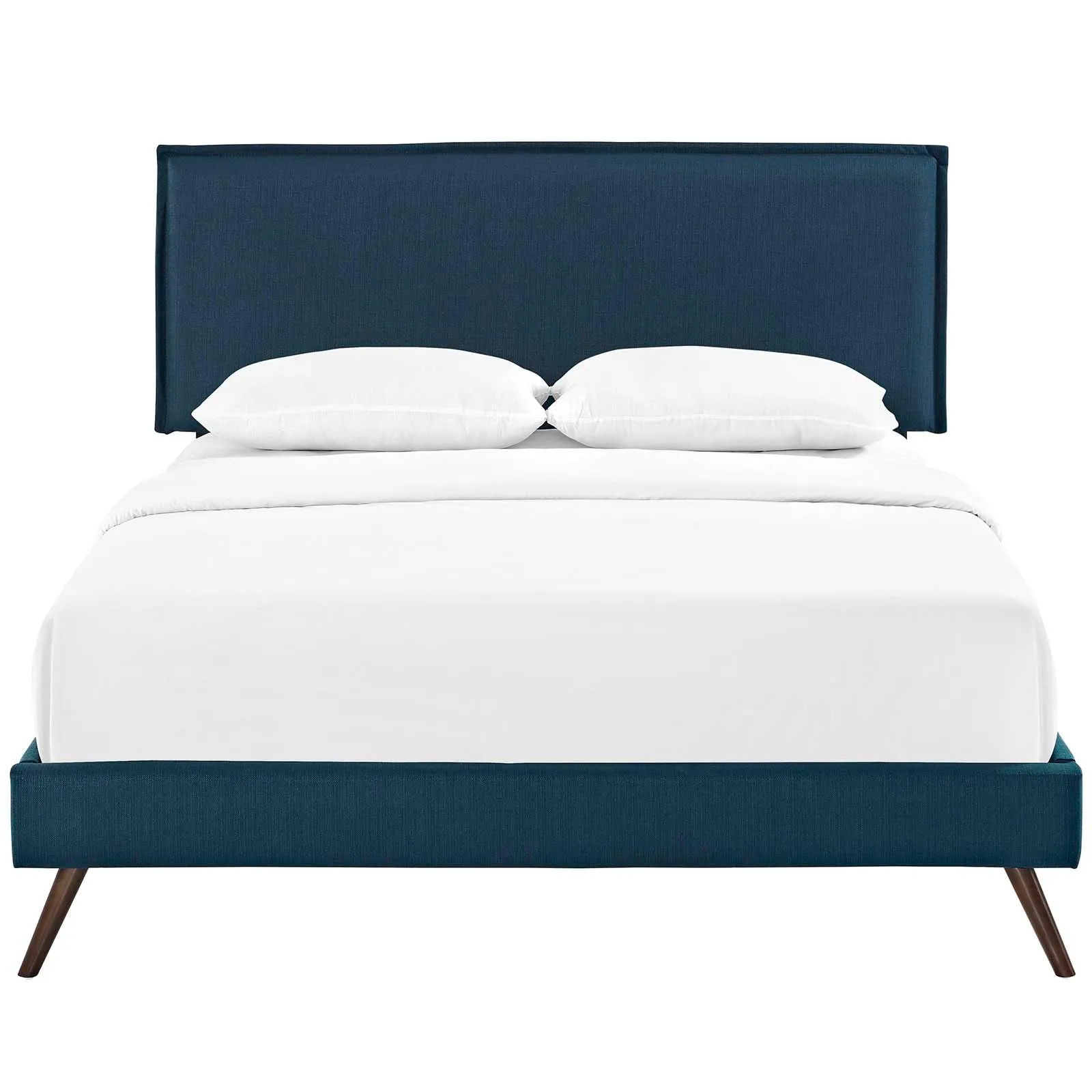 Amaris Fabric Platform Bed with Round Splayed Legs by Modway