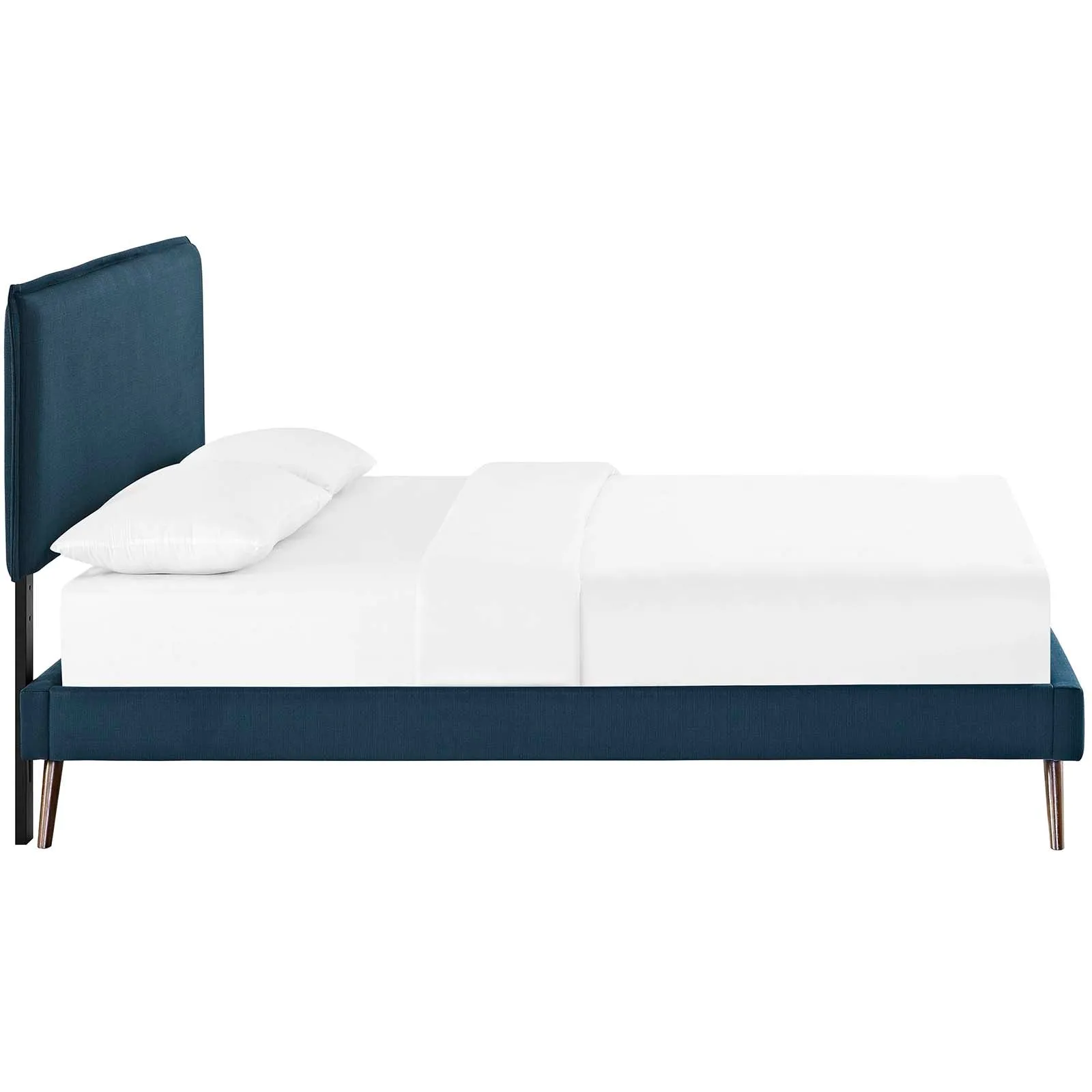 Amaris Fabric Platform Bed with Round Splayed Legs by Modway