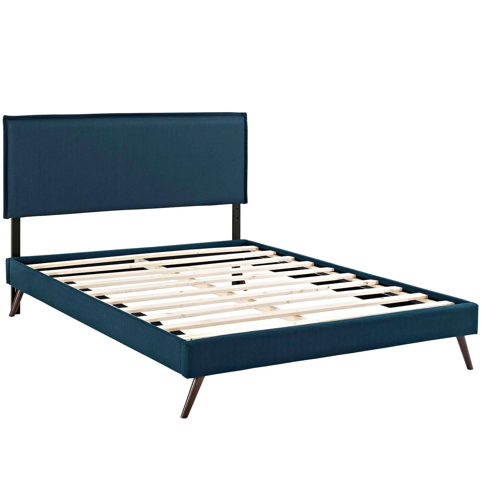 Amaris Fabric Platform Bed with Round Splayed Legs by Modway