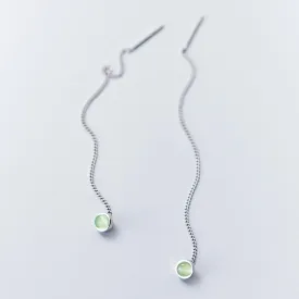 Amusing Dew Drops Chain Earrings