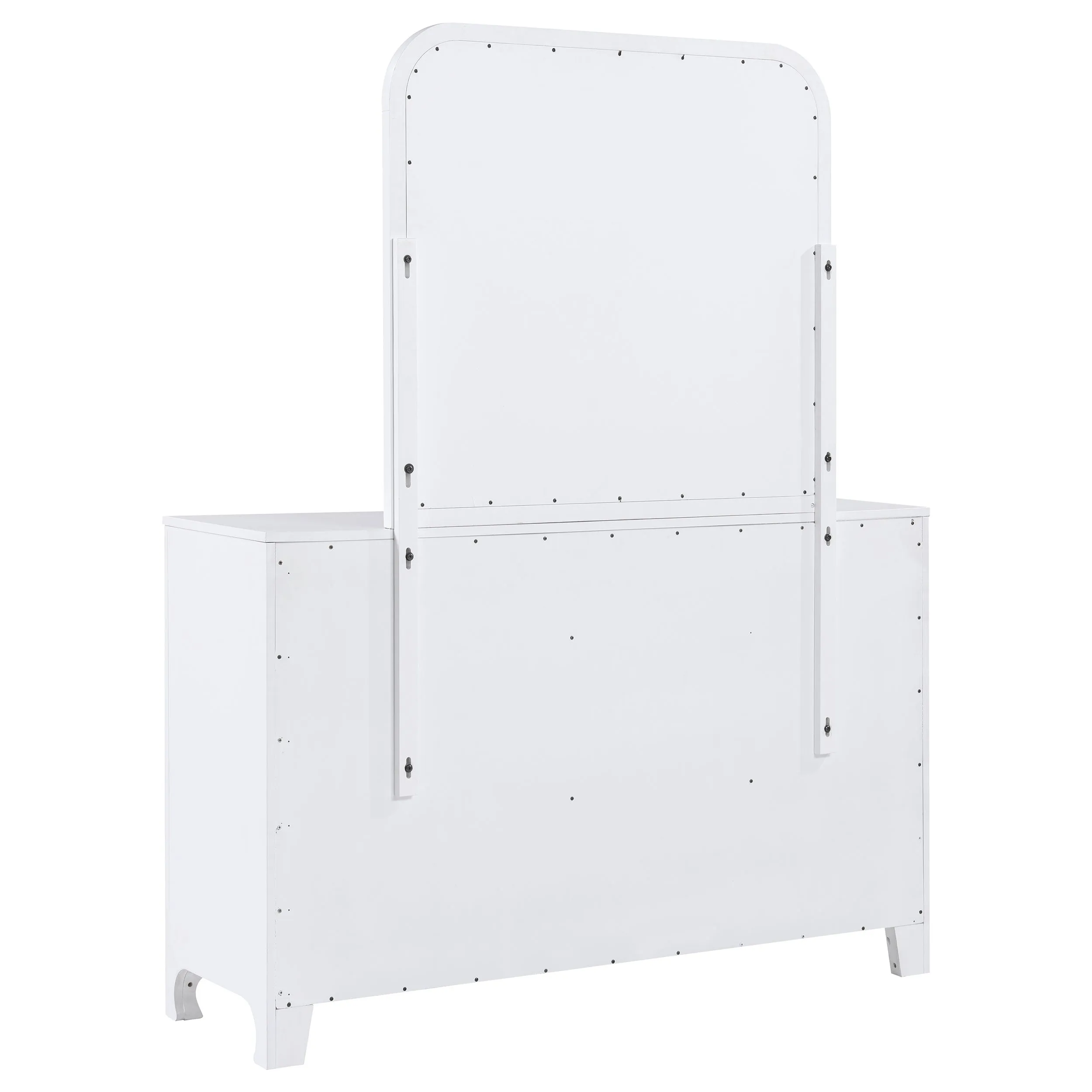 Anastasia 6-drawer Dresser with Mirror Pearl White