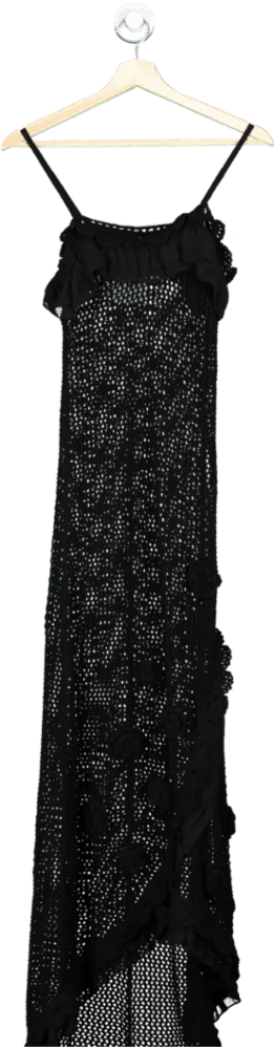 ASOS Black Crochet Maxi Dress XS
