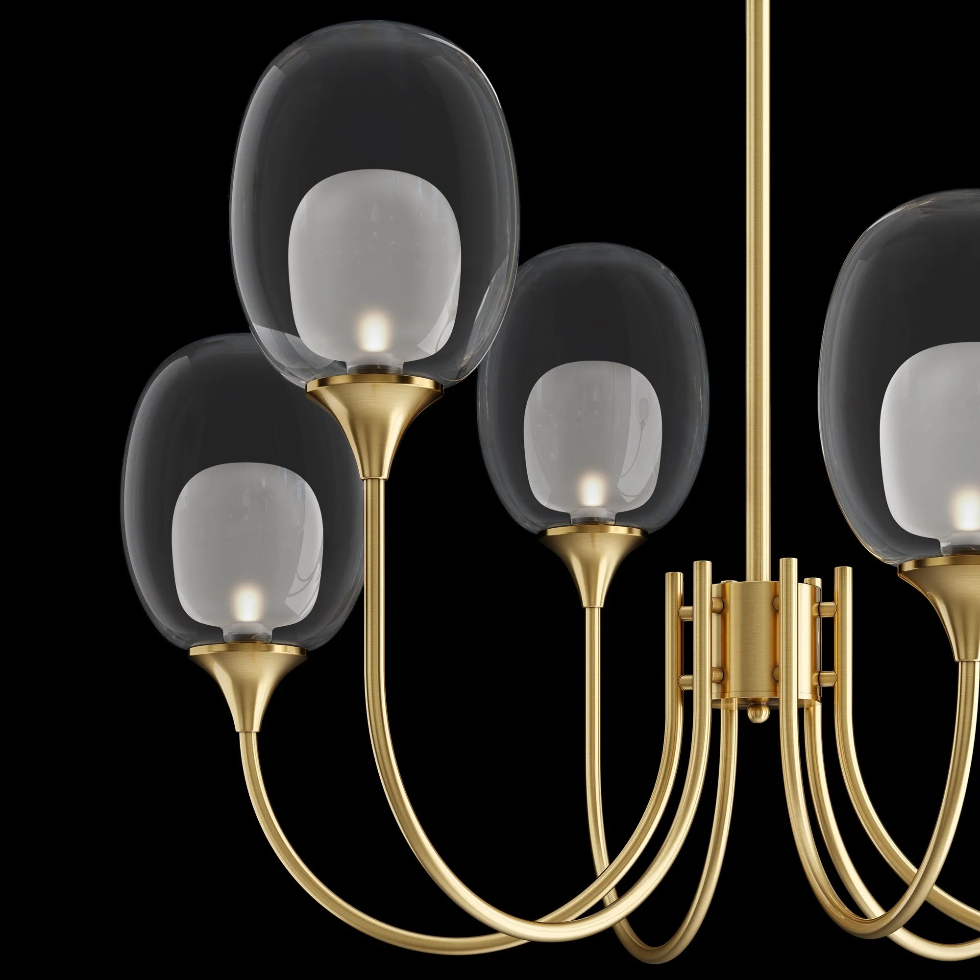 Aura 6Lt Centre Ceiling Light - Brass Finish