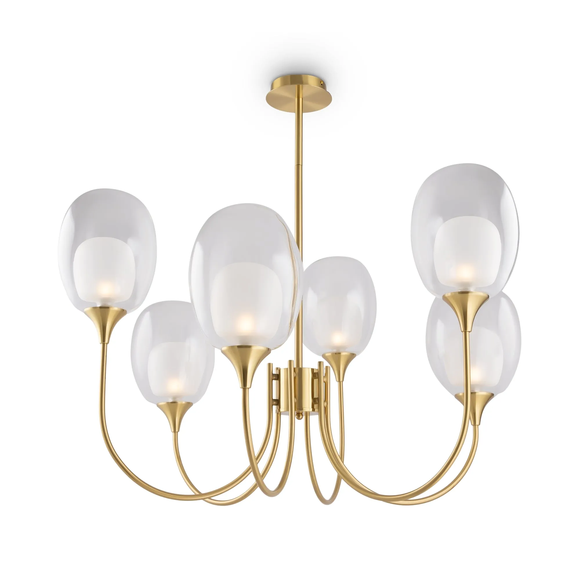 Aura 6Lt Centre Ceiling Light - Brass Finish