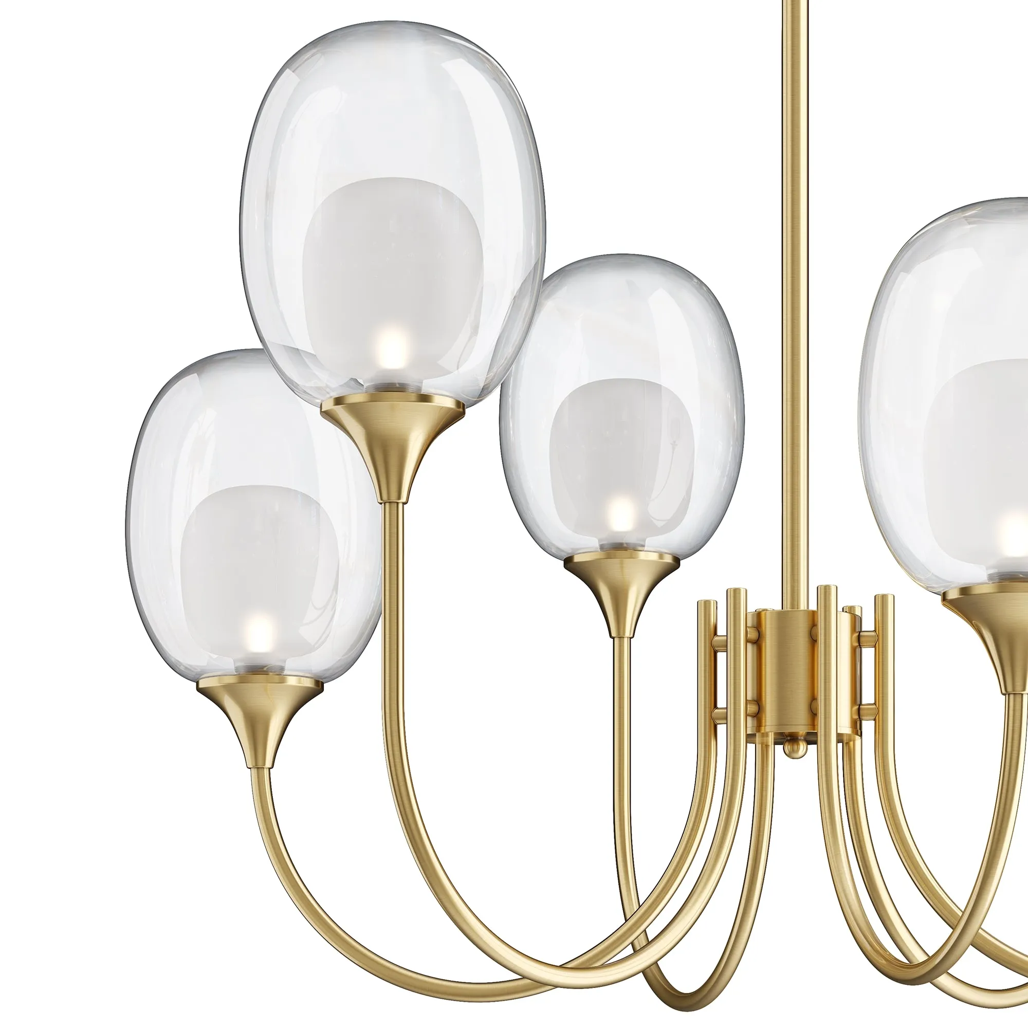 Aura 6Lt Centre Ceiling Light - Brass Finish