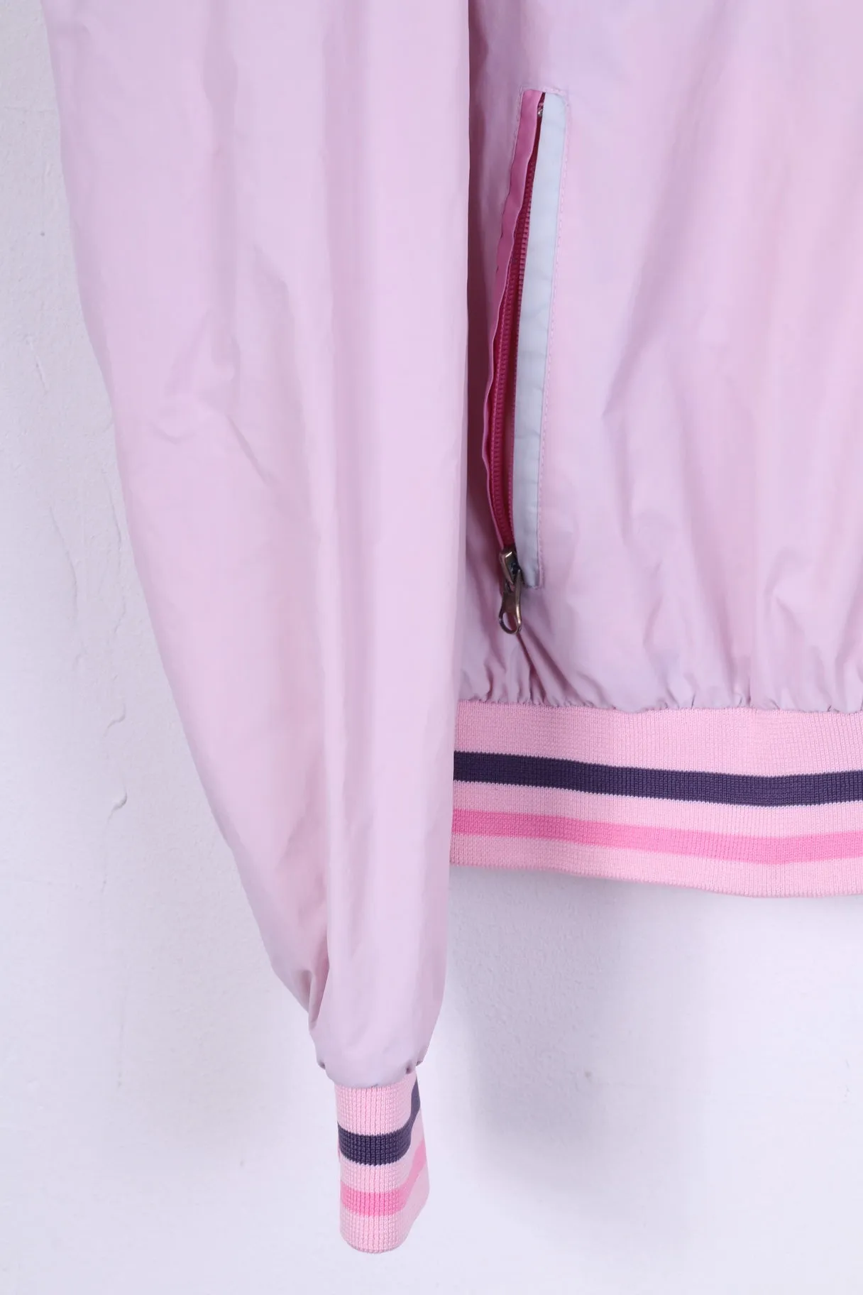 Back Swing Primark Womens 14 M Jacket Pink Nylon Lightweight Zip Up Top