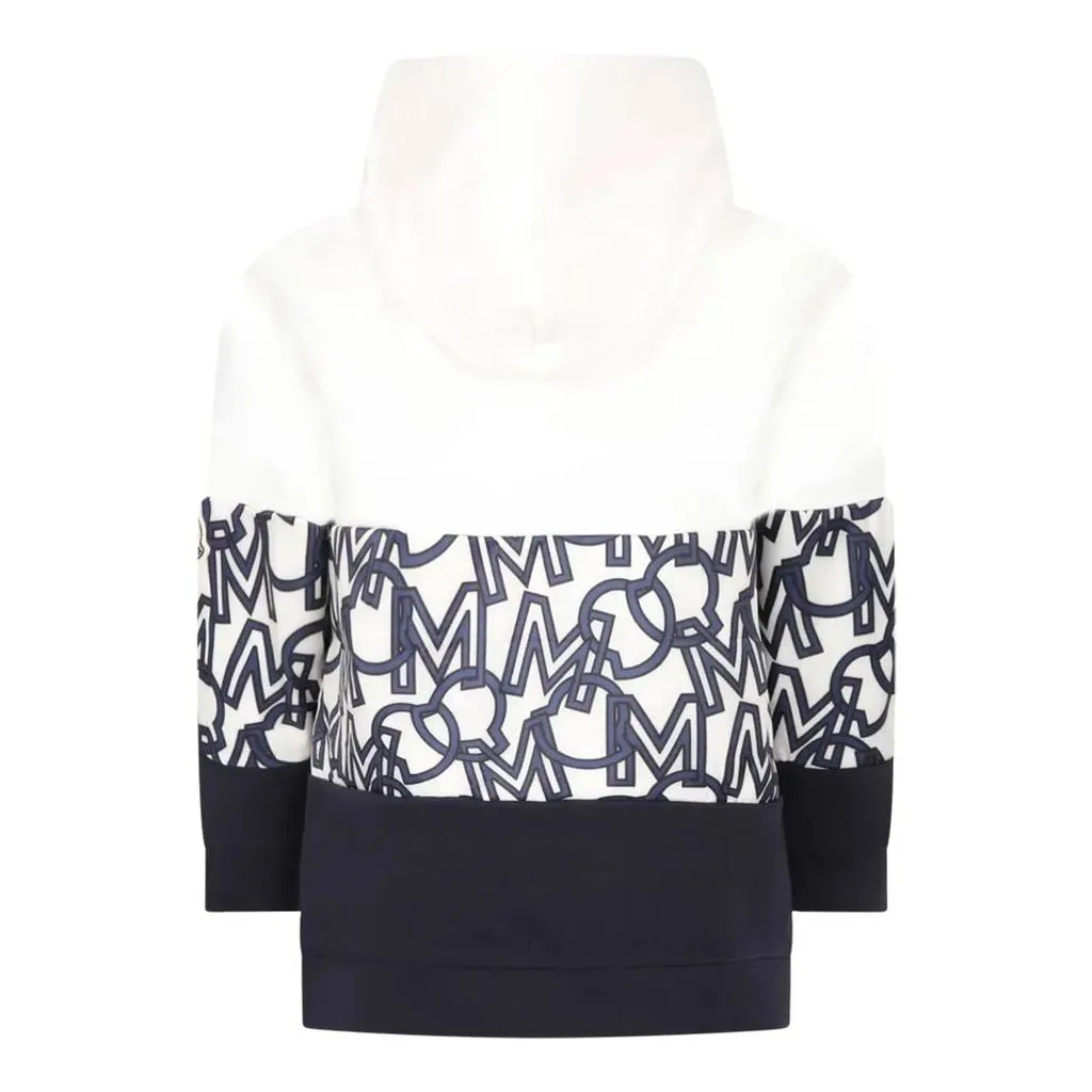 Beige & Blue Logo Sweatshirt