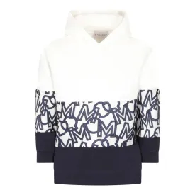Beige & Blue Logo Sweatshirt