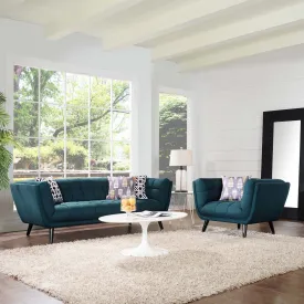 Bestow 2 Piece Upholstered Fabric Sofa and Armchair Set by Modway