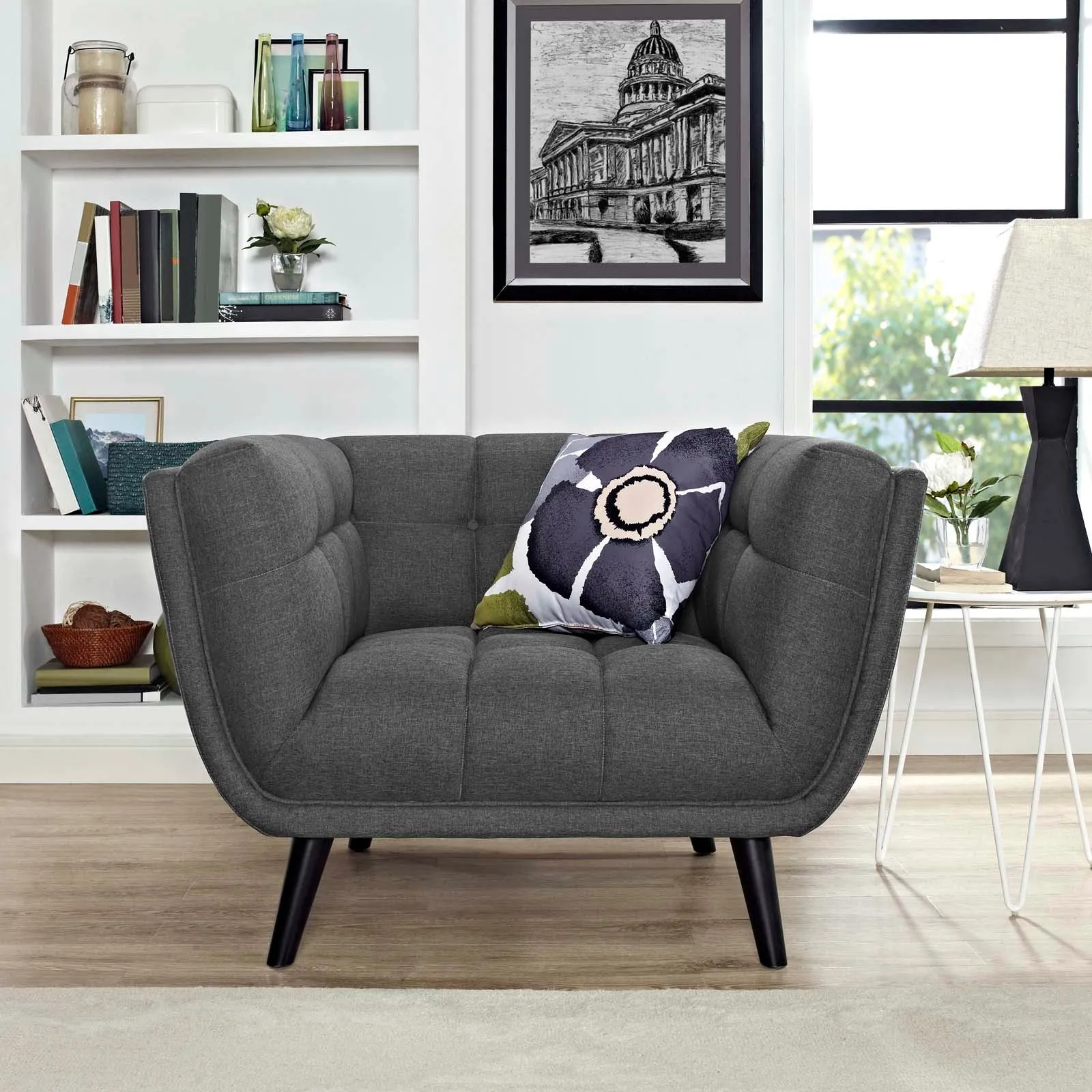 Bestow Upholstered Fabric Armchair by Modway