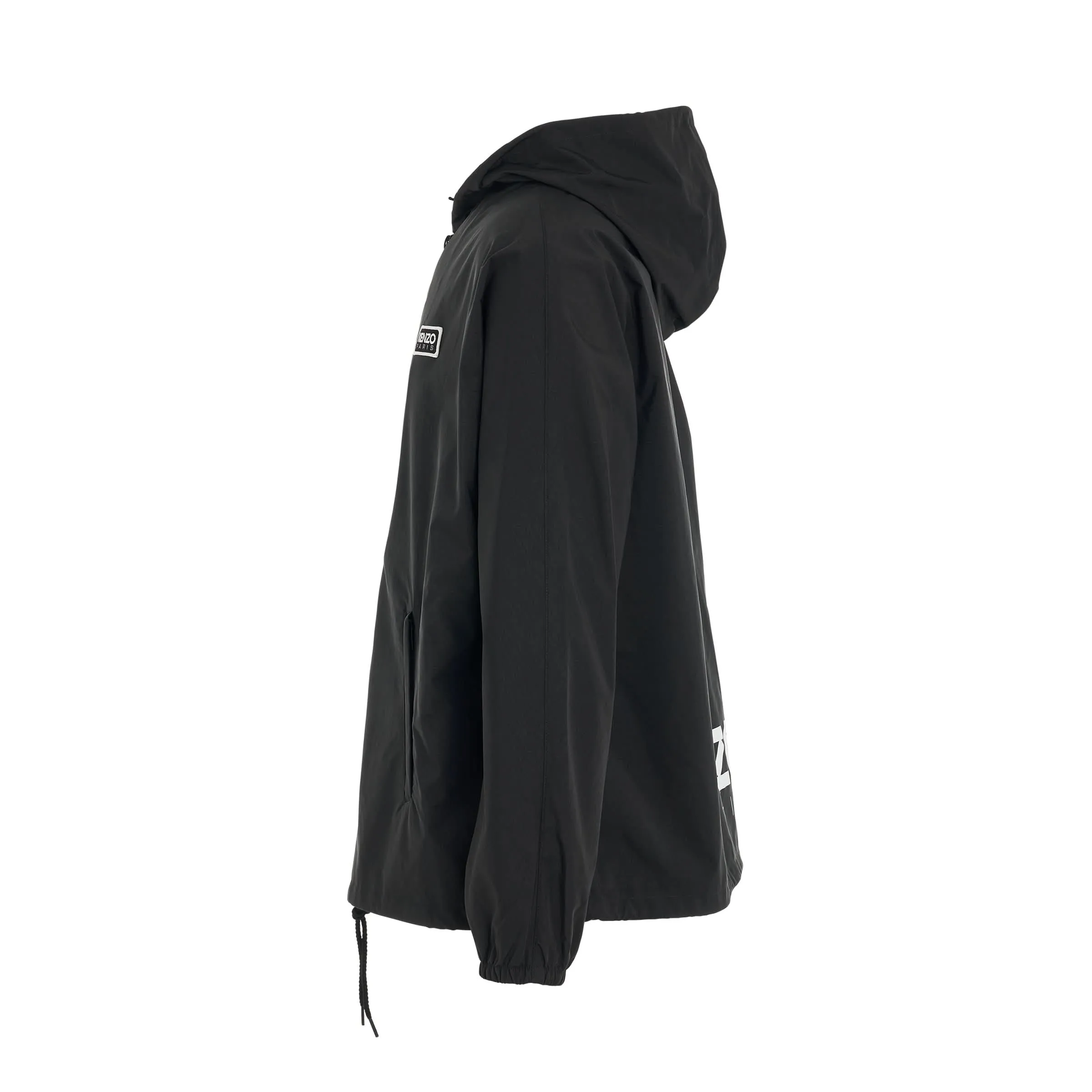 Bicolour KP Short Windbreaker in Black