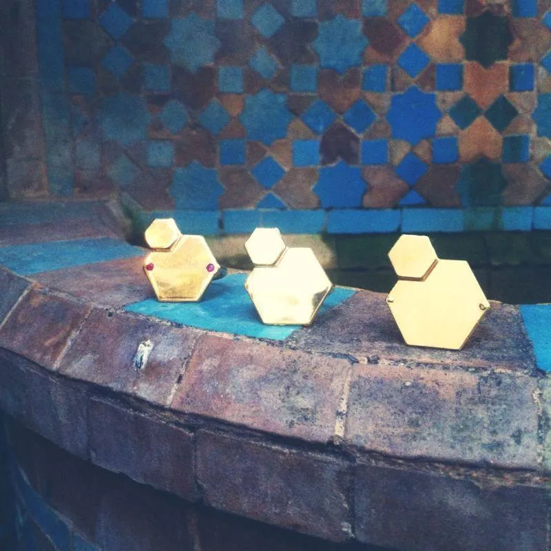 Big Hexagons ring
