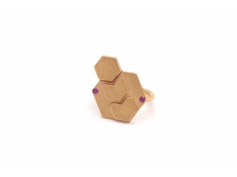 Big Hexagons ring