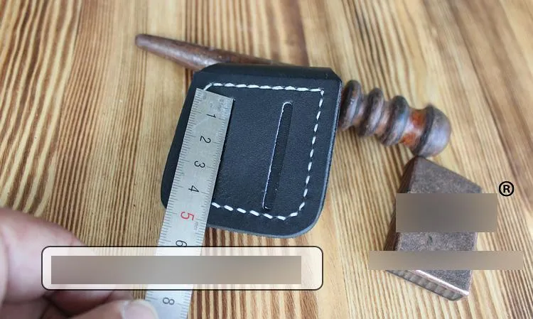 Black Leather Mens Standard Zippo Lighter Case Handmade Zippo Lighter Holder with Belt Clip
