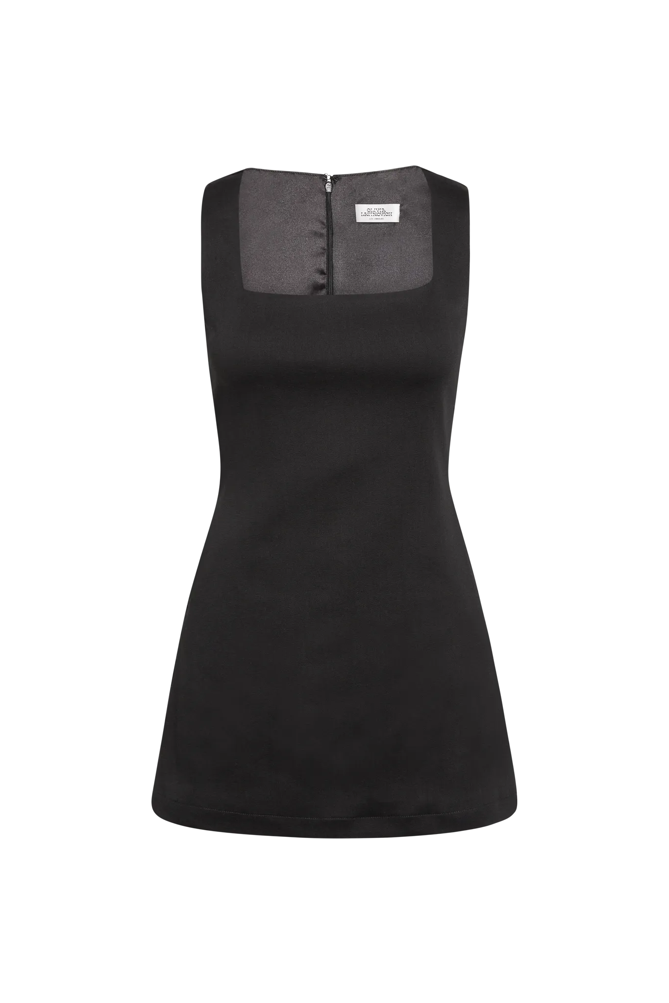 BLACK STRETCH MINI DRESS
