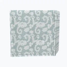 Blue Floral Lace Scrolls Napkins
