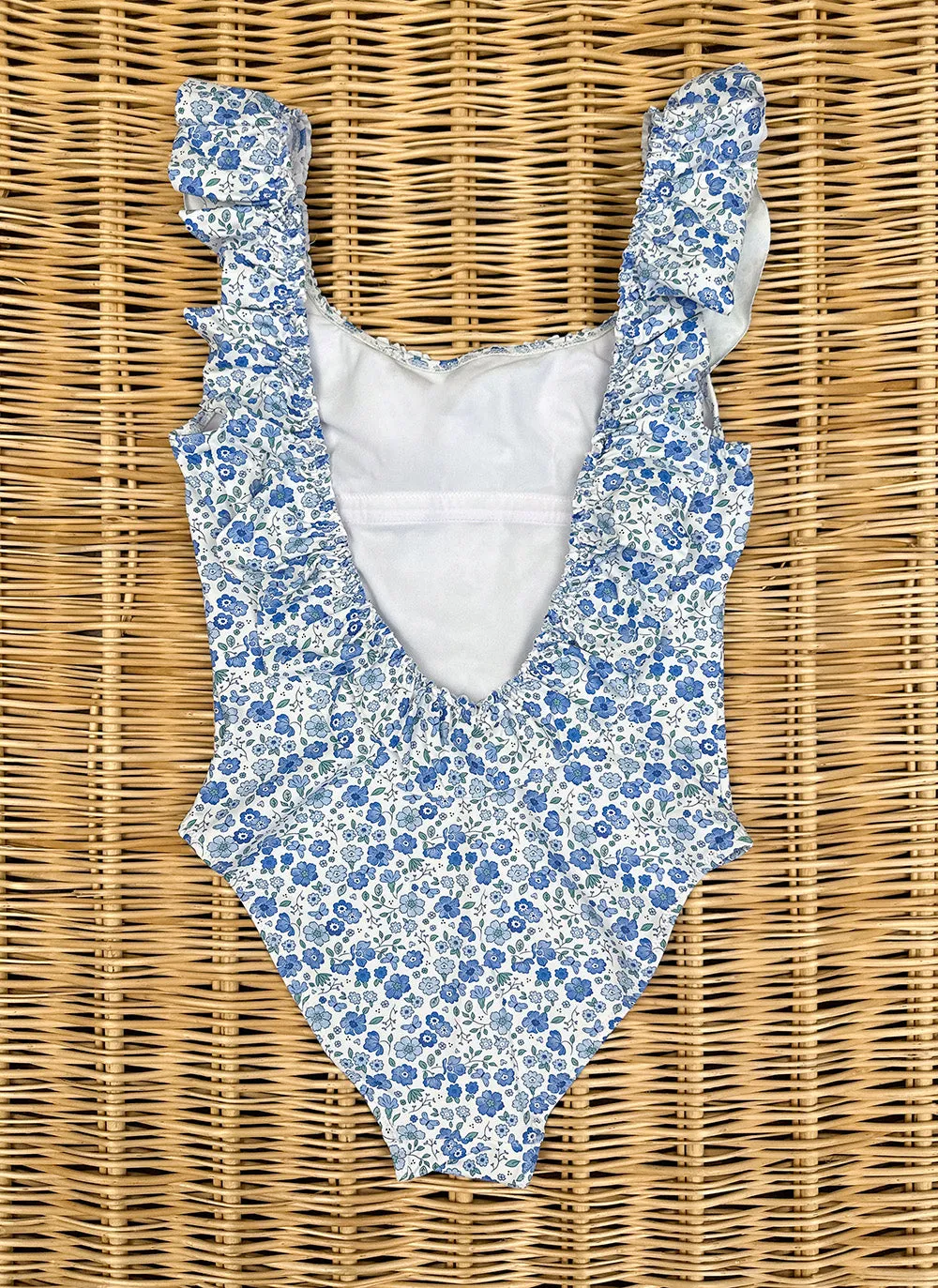 Blue Flowers Onepiece Swimsuit - LADY
