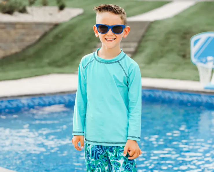 Boys UPF 50  Long Sleeve Rashguard | Medium Grey