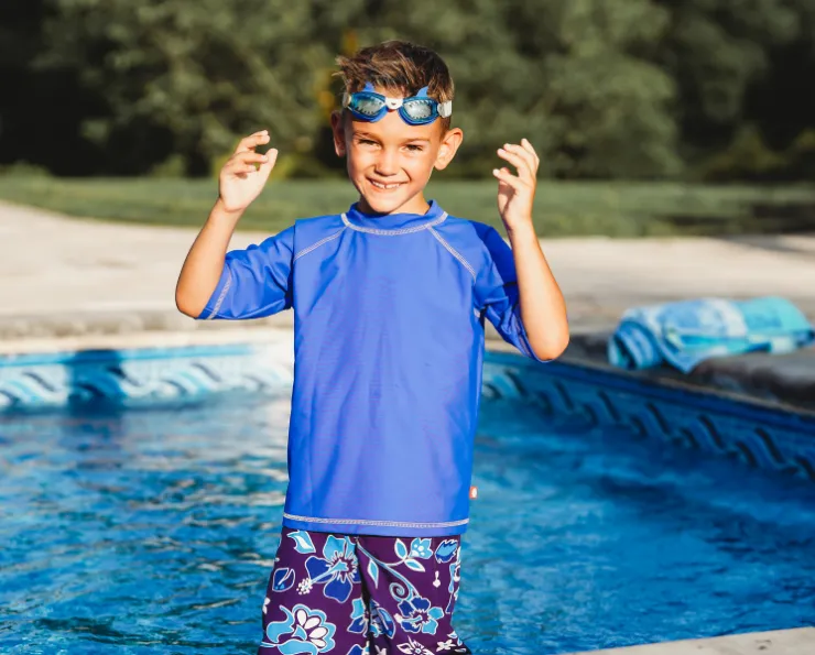 Boys UPF 50  Short Sleeve Rashguard | Black