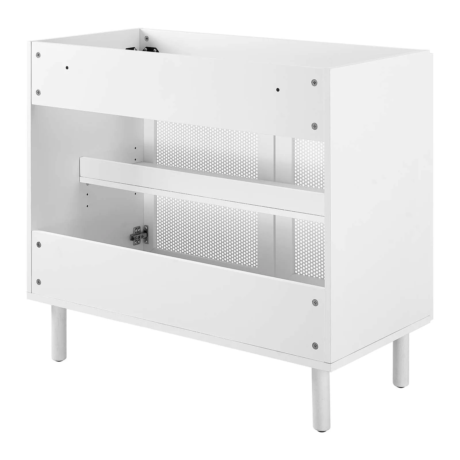 Calla 36" Perforated Metal Bathroom Vanity Cabinet (Sink Basin Not Included) by Modway