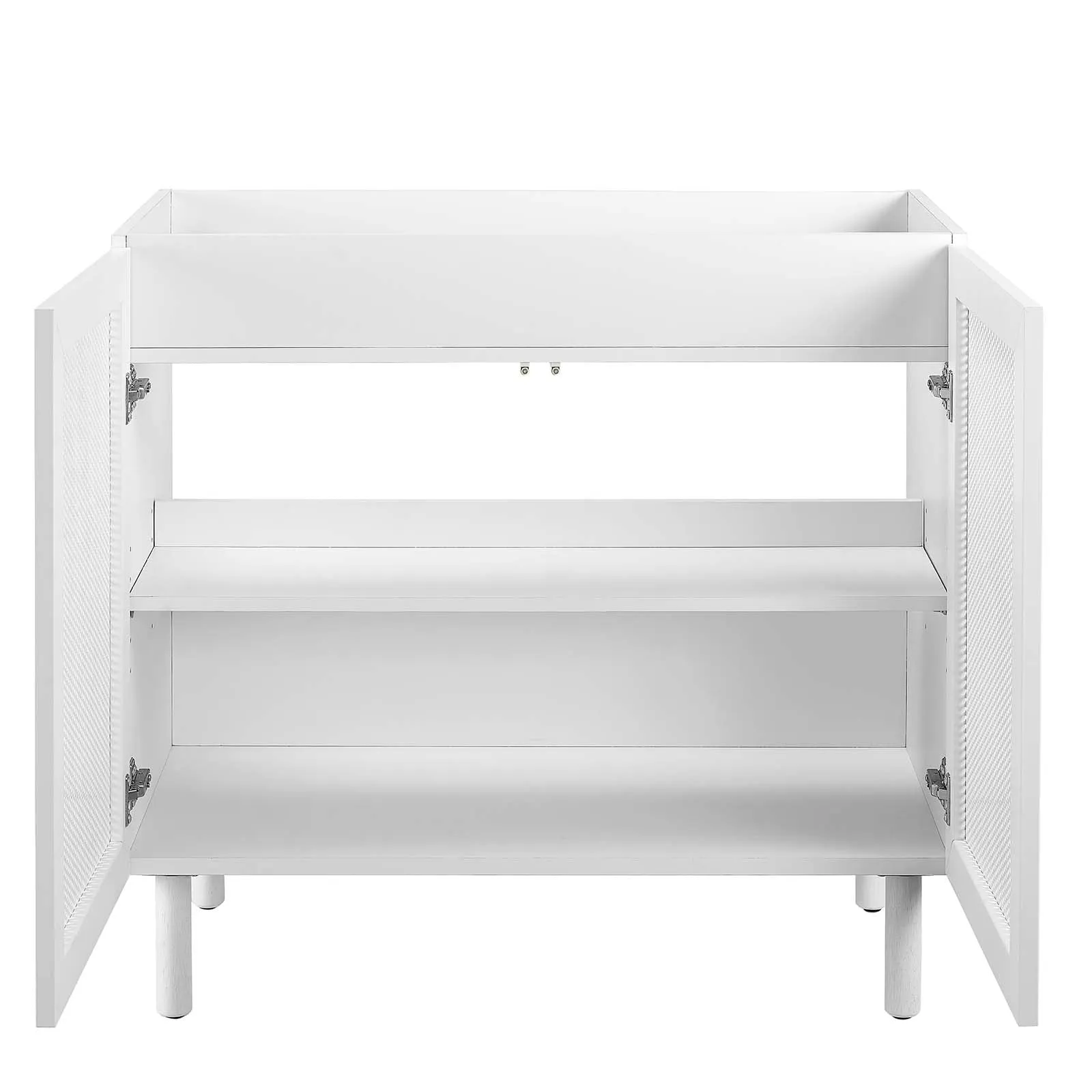 Calla 36" Perforated Metal Bathroom Vanity Cabinet (Sink Basin Not Included) by Modway