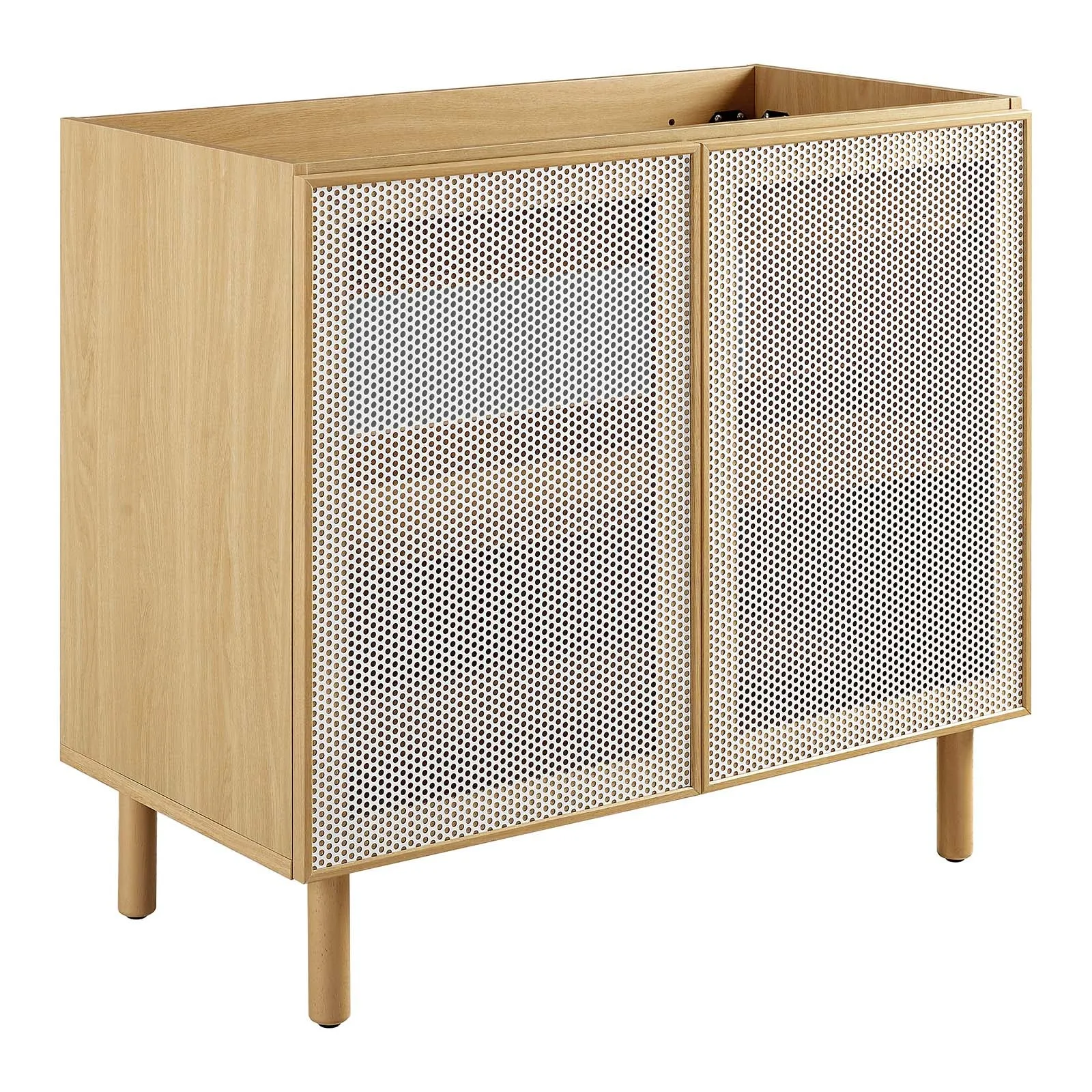 Calla 36" Perforated Metal Bathroom Vanity Cabinet (Sink Basin Not Included) by Modway