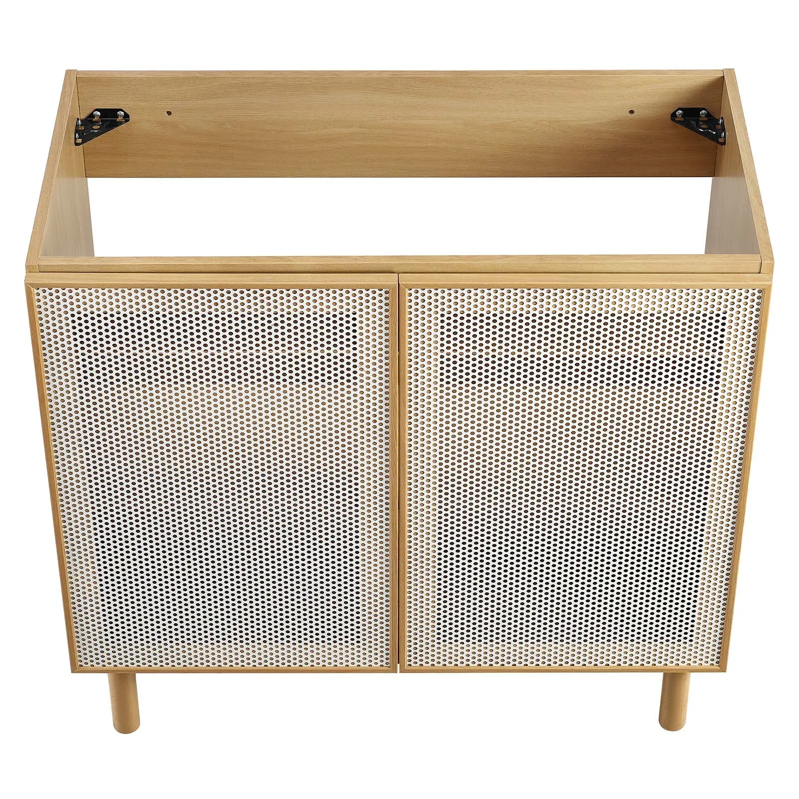 Calla 36" Perforated Metal Bathroom Vanity Cabinet (Sink Basin Not Included) by Modway