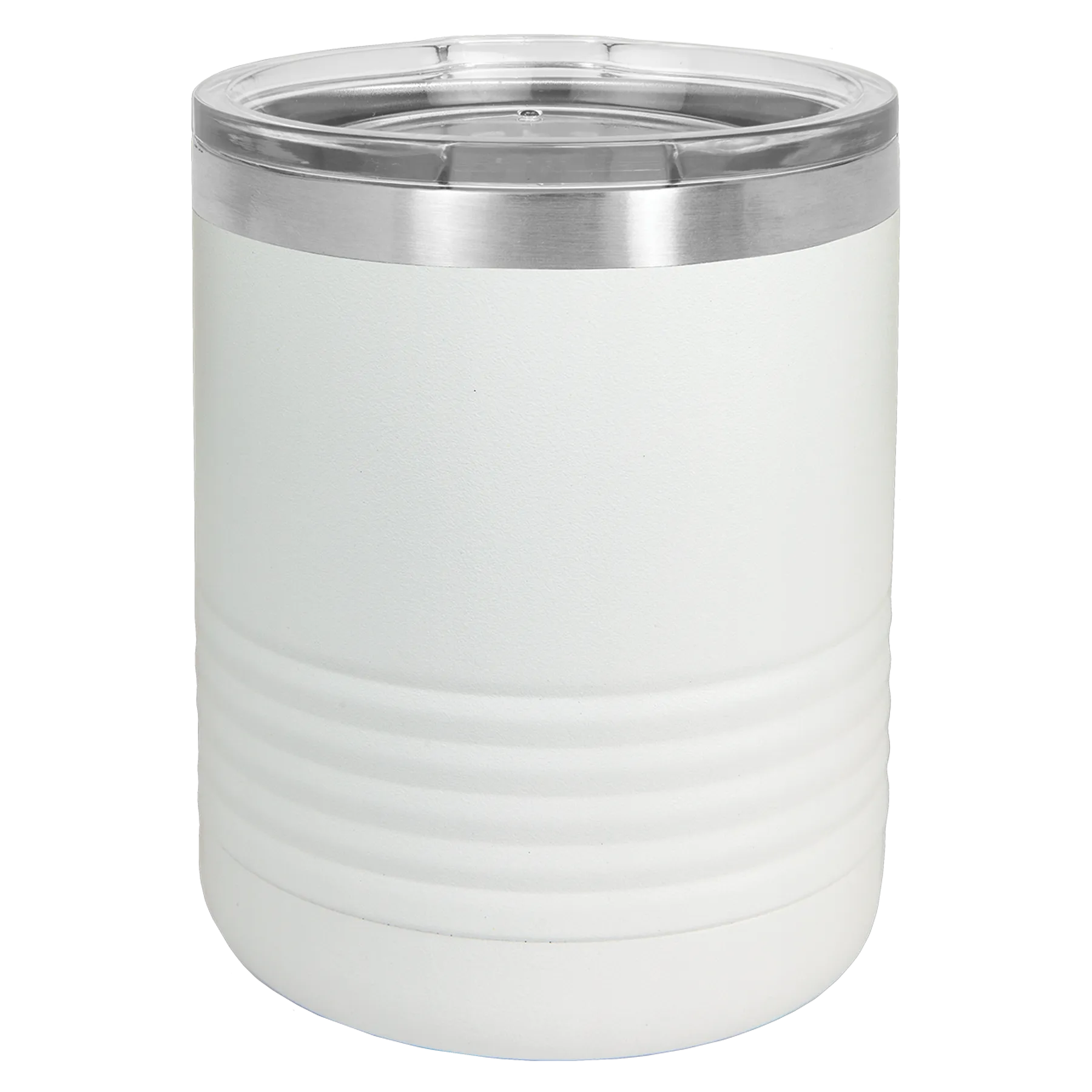 Case of 24 Blank 10 oz Lowball Highball Glass - Insulated Stainless Steel Rocks Tumblers   Lid